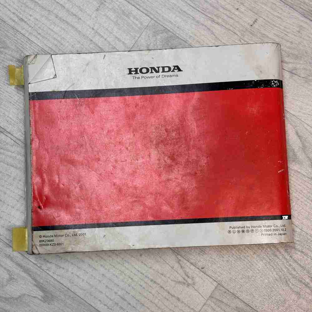 HONDA CR 250 R 2000 Original OEM 69KZ3680 00X69-KZ3-6801 Motorrad-Handbuch gebraucht