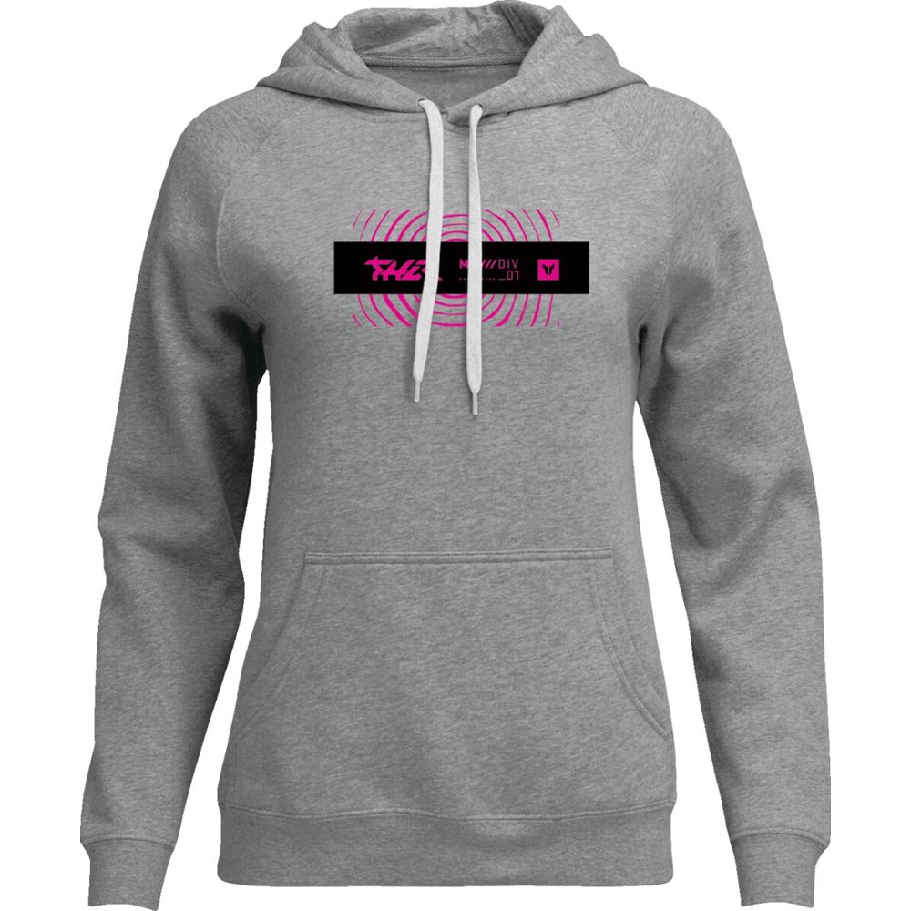 THOR Mind Control Frauen Kapuzen Pullover meliert grau