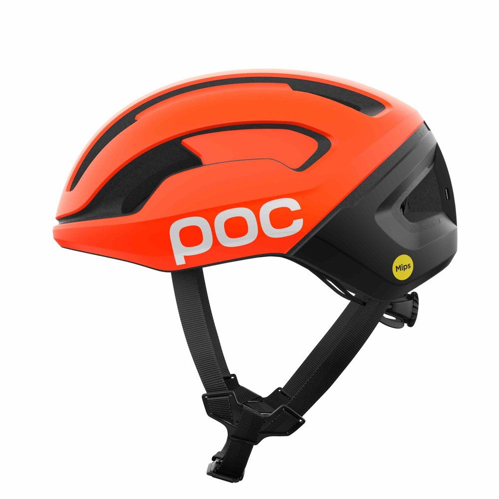 POC Omne Beacon MIPS Gravel Helm Fluorescent Orange Matt/Uranium Black Matt