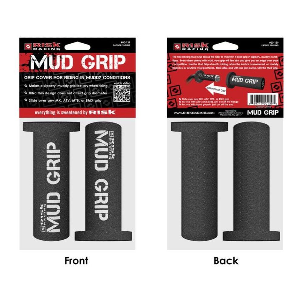 RISK RACING Mude Grip Motocross Griffe Überzieher schwarz