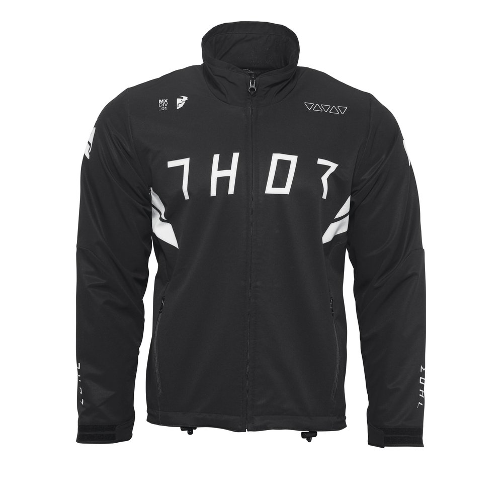 THOR Warm-Up Motocross Jacke schwarz weiss