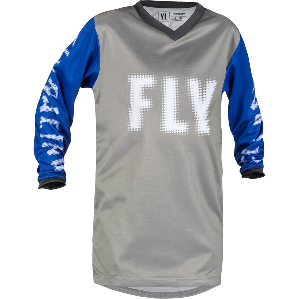 FLY F-16 Kinder MX MTB Jersey grau blau FLY F-16 Kinder MX MTB Jersey grau blau