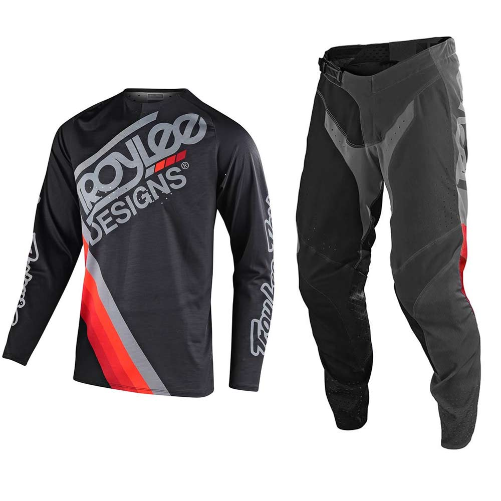 TROY LEE DESIGNS SE Pro Tilt Motocross Jersey + Hose schwarz grau (L + 32)