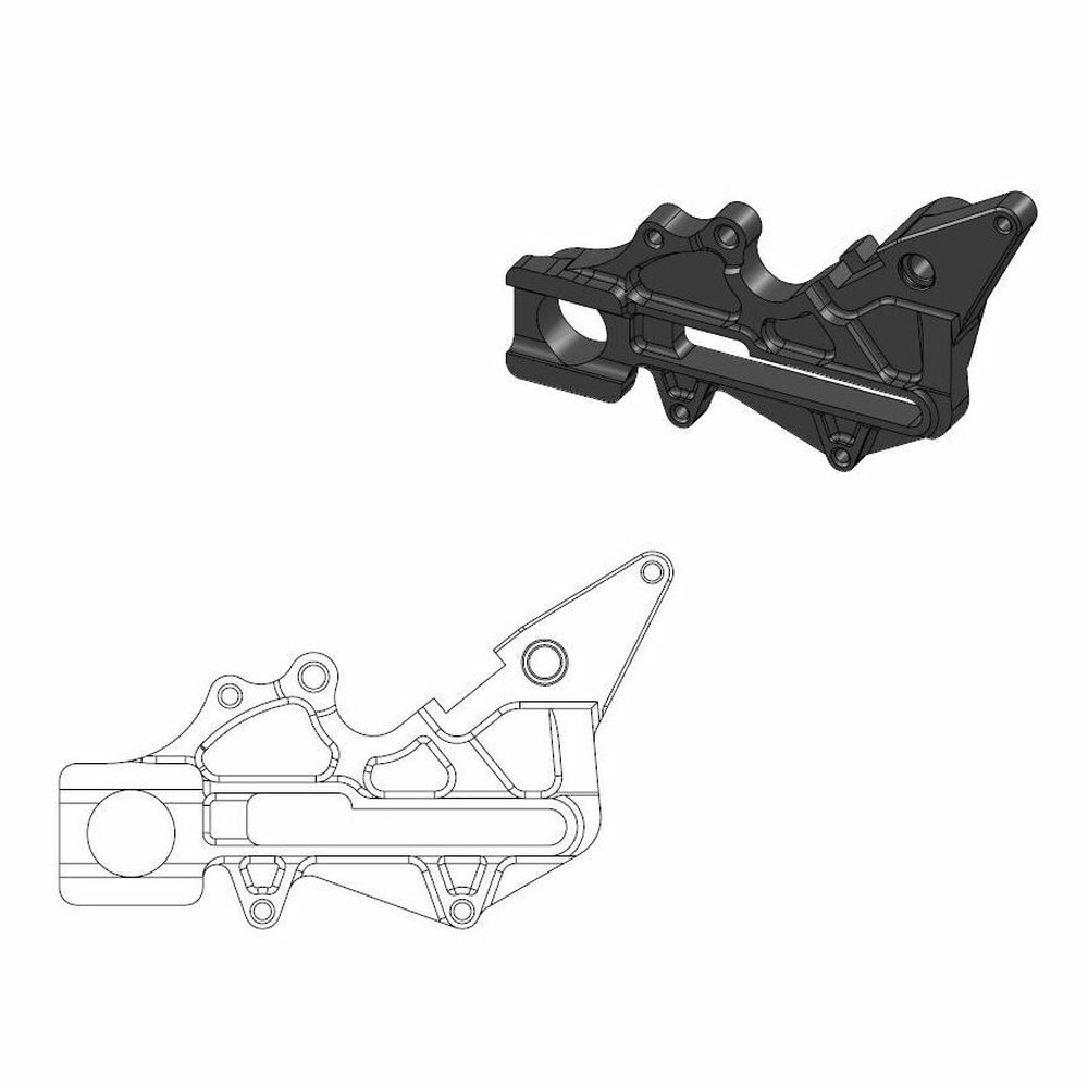 MOTO-MASTER Adapterhalterung schwarz