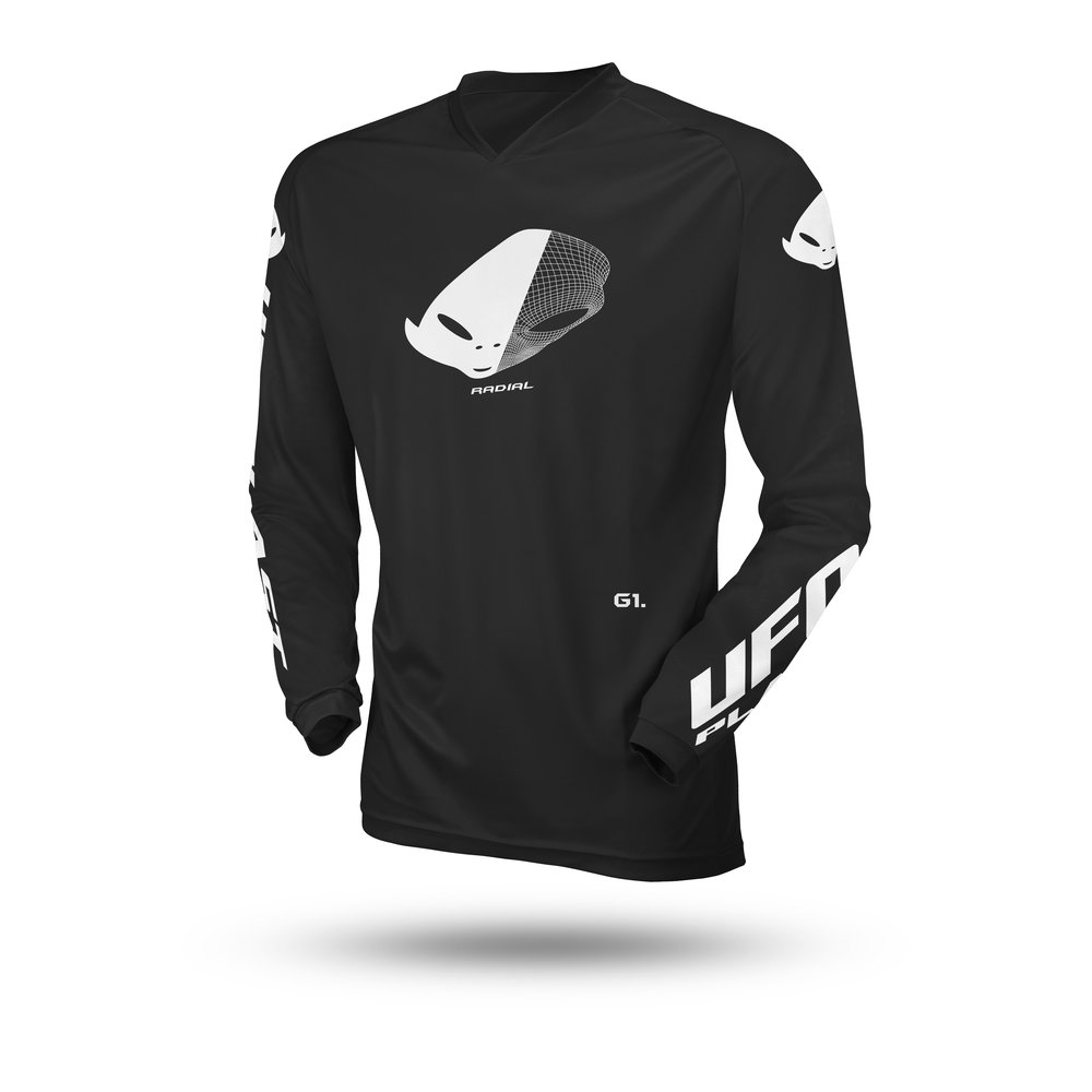 UFO Slim Radial Kinder Jersey schwarz