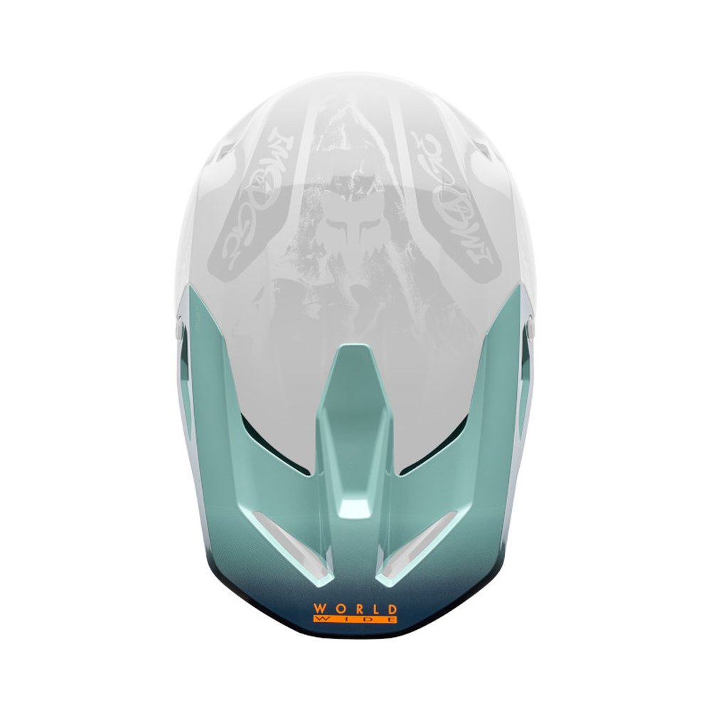 FOX V1 Helmschirm IMAGE PRINT Dark Blau