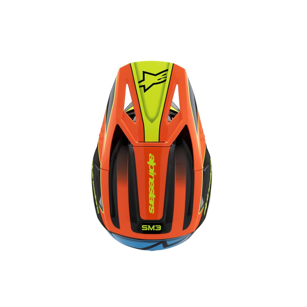 ALPINESTARS Supertech M3 Fray Youth Monster Kinder Motocross Helm rot gelb schwarz ALPINESTARS Supertech M3 Fray Youth Monster Kinder Motocross Helm rot gelb schwarz