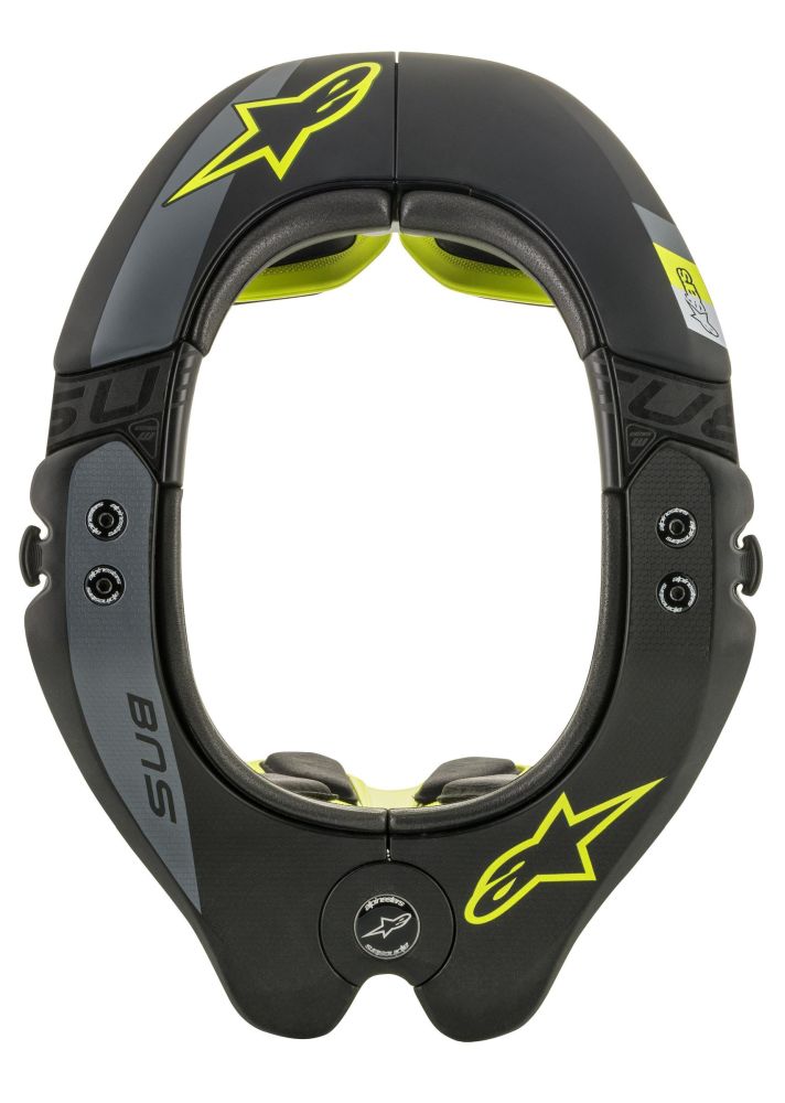 ALPINESTARS BNS Tech 2 Neck Brace Nacken Protektor schwarz gelb
