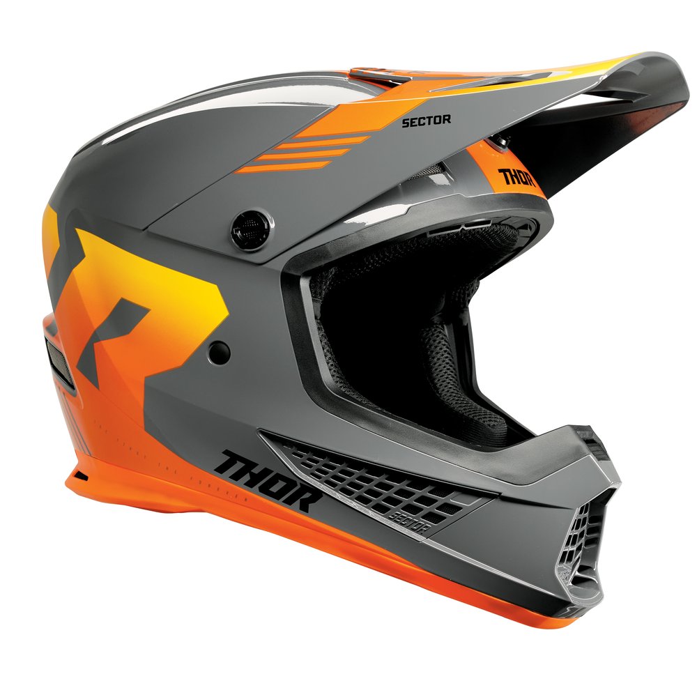 THOR Sector 2 Carv Motocross Helm grau orange