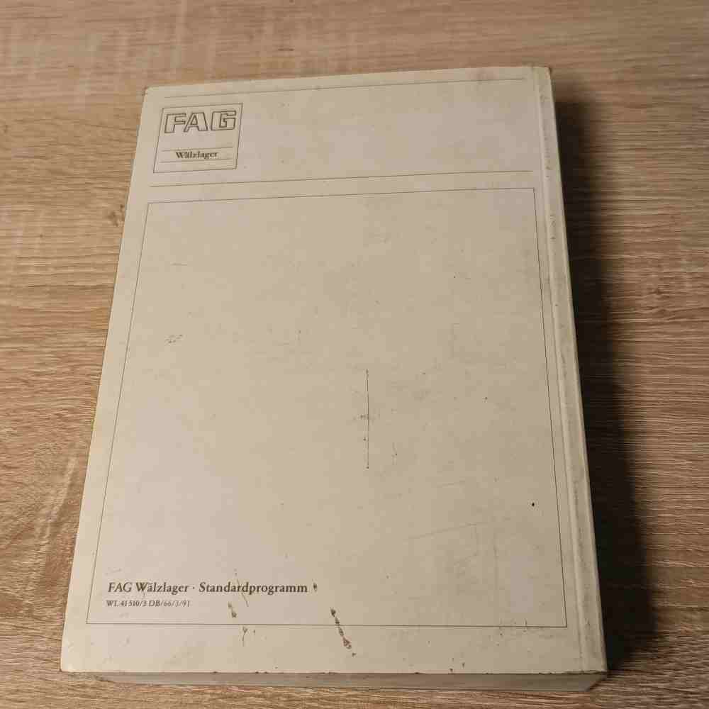 FAG Wälzlager-Standardprogramm Ausgabe 1991 WL 41 510/3 DB/66/3/91 Wälzlager-Handbuch gebraucht