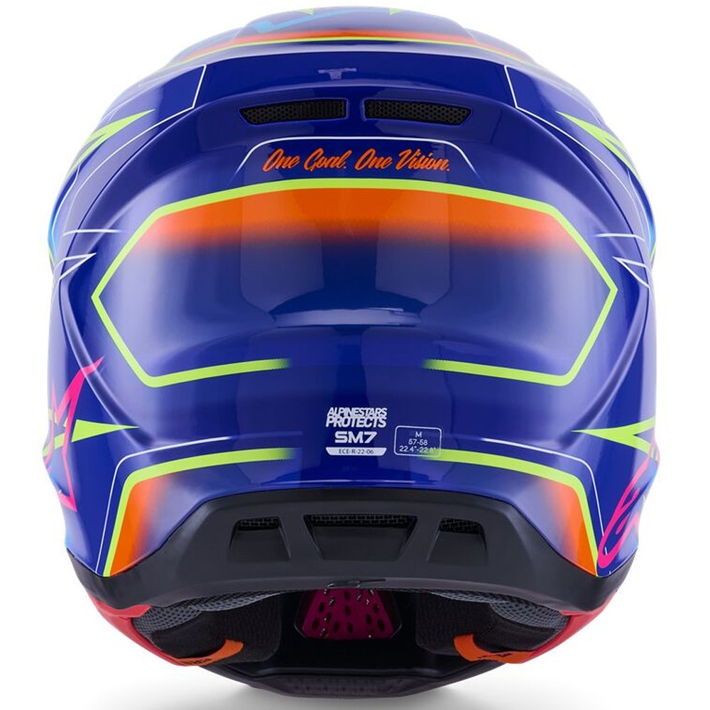 ALPINESTARS Supertech M7 Cast Motocross Helm blau/gelb/pink
