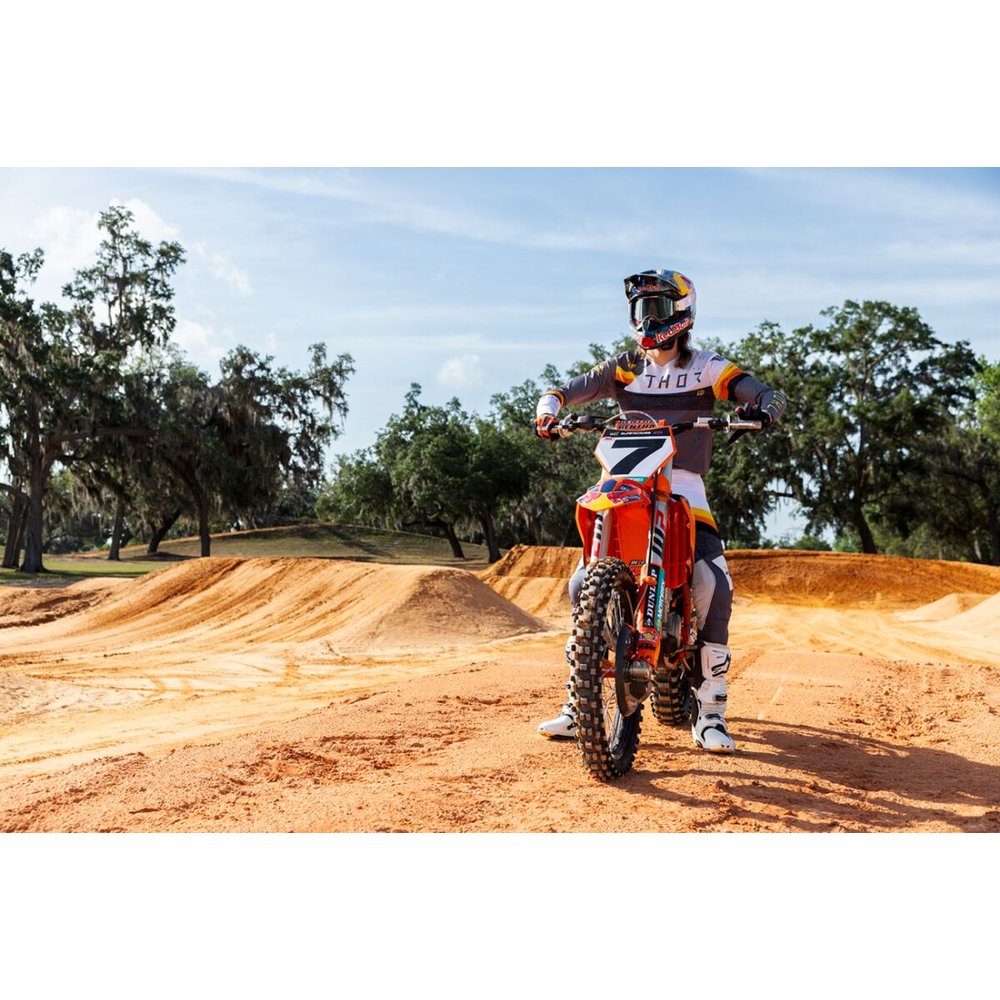 THOR Sportmode League Motocross Hose grau/gelb/weiss/orange