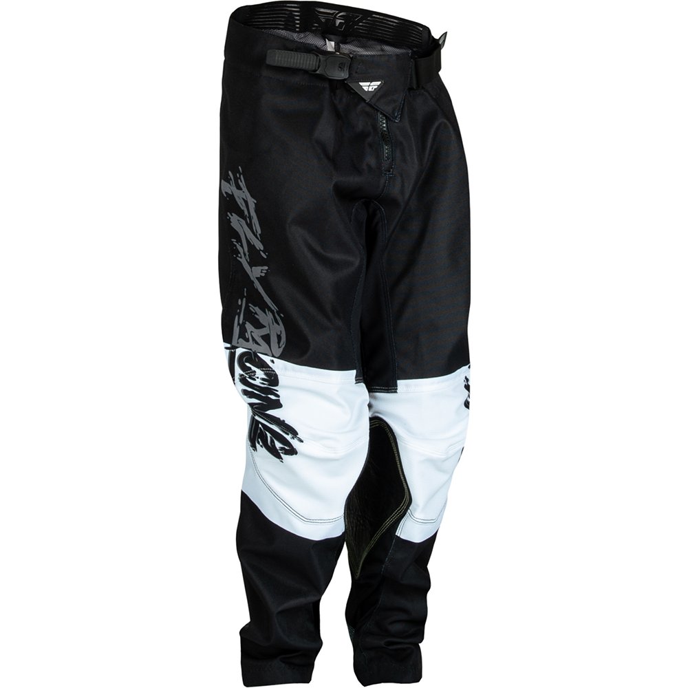 FLY Kinetic Khaos Kinder Motocross Hose grau schwarz weiss