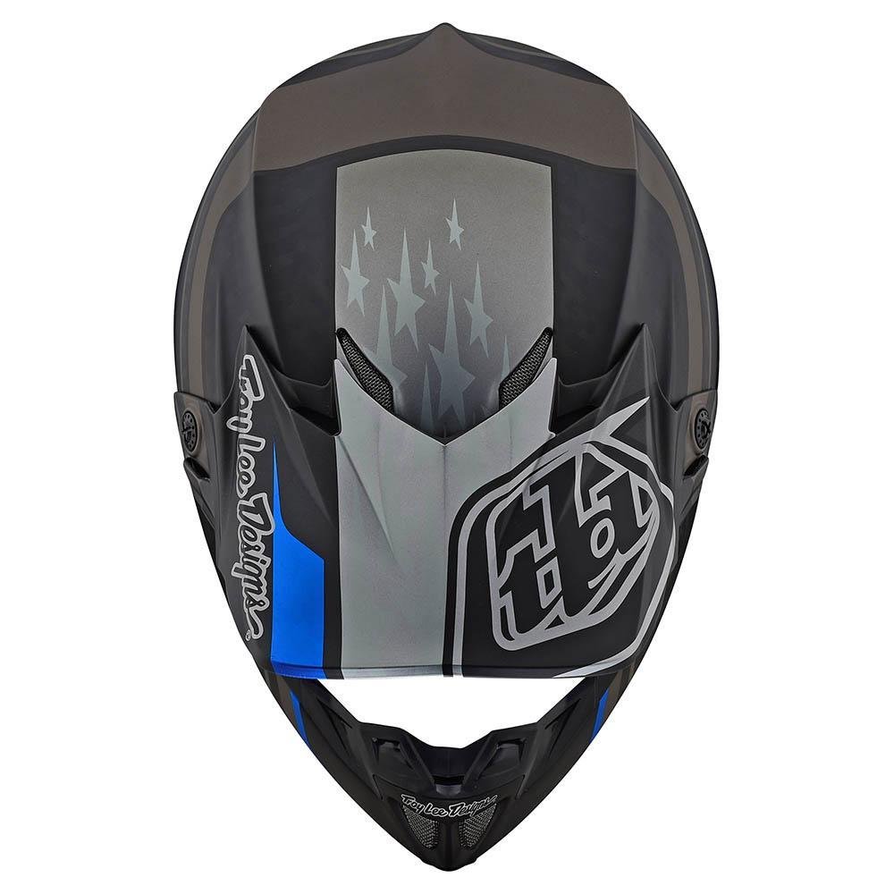 TROY LEE DESIGNS SE4 Carbon Speed Motocross Helm blau grau