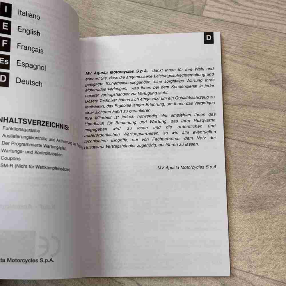 HUSQVARNA CR WR TC TE SMR Kauf-Anmeldung Buch Original OEM 800090573