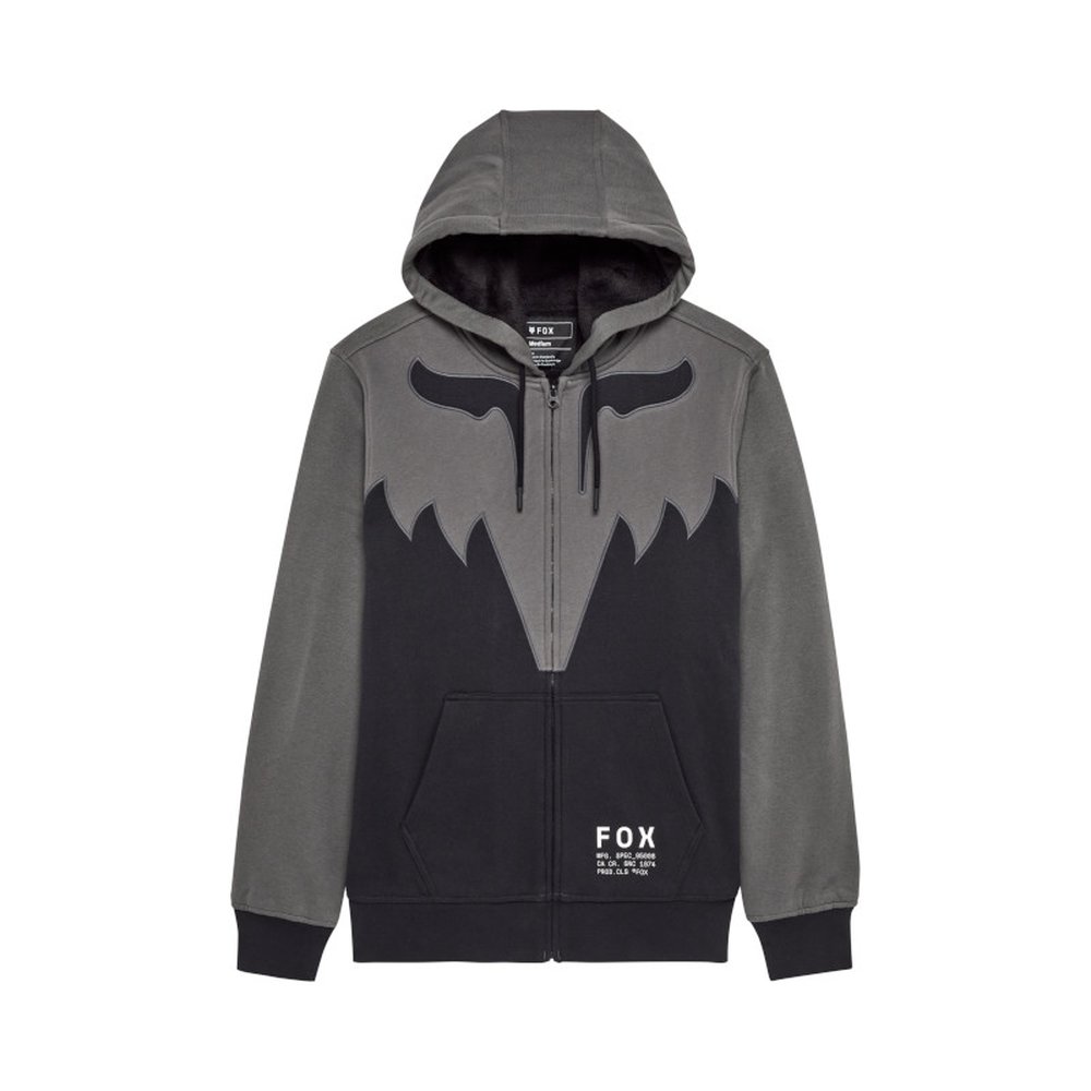 FOX SPIRE SASQUATCH FLEECE ZIP Hoodie mit Reissverschluss Kapuzen Pullover Dark Shadow