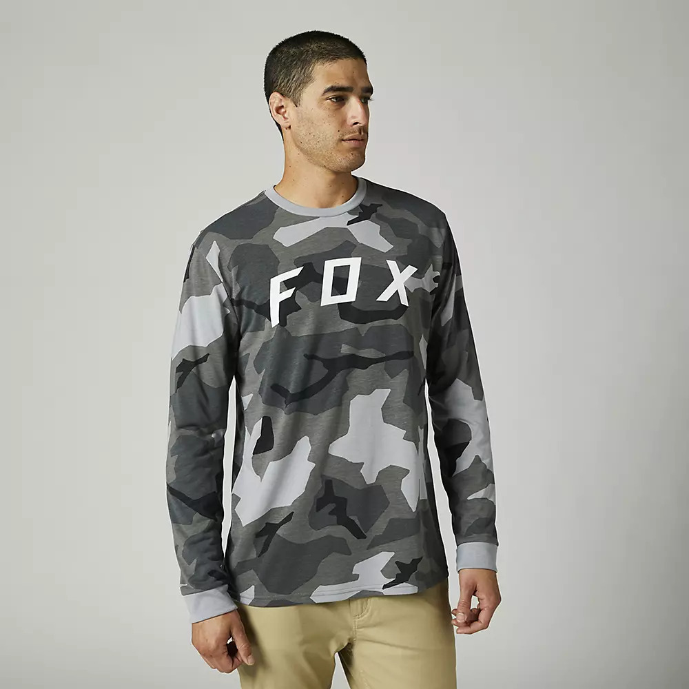 FOX BNKR Tech LS T-Shirt schwarz camo