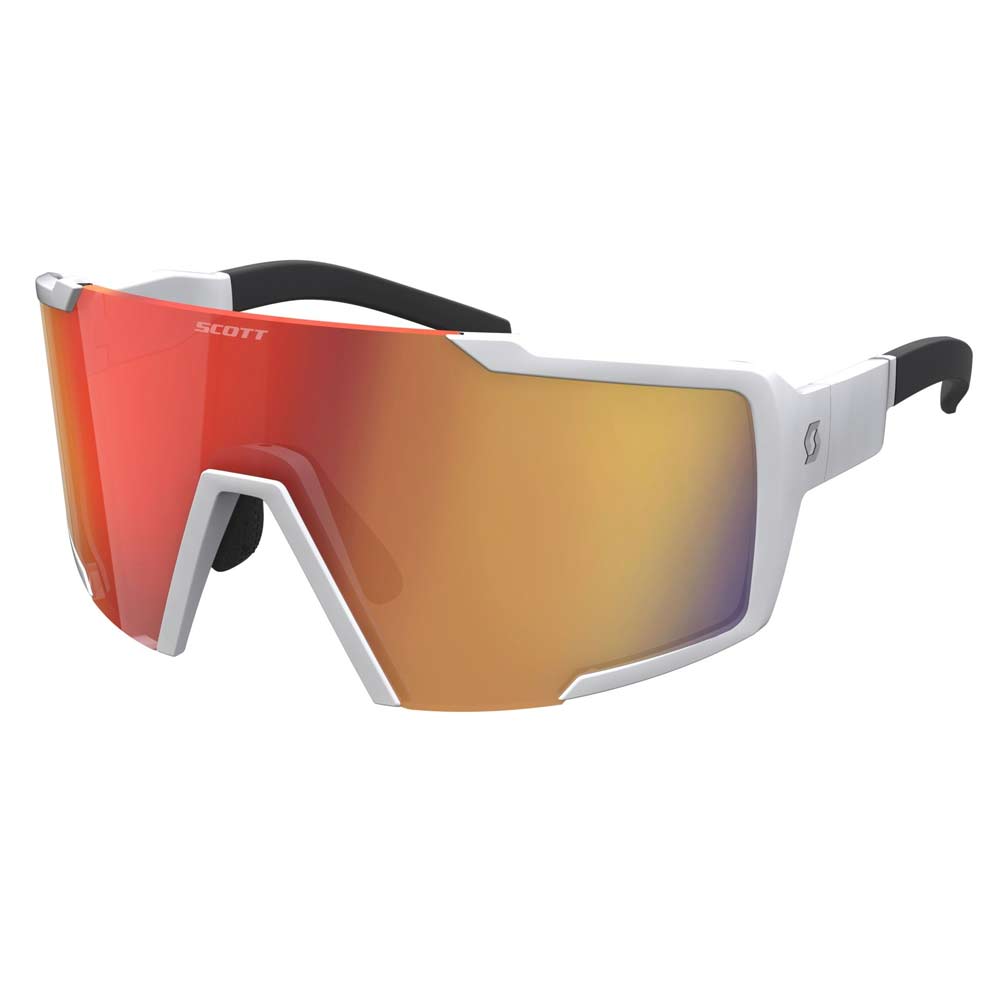 SCOTT Shield Compact Sonnenbrille matt weiss rot verspiegelt