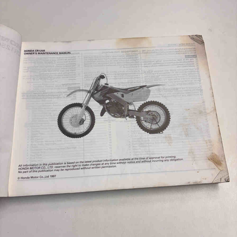 HONDA CR 125 R 1998 69KZ4640 00X696-KZ4-6400 Motorrad-Handbuch gebraucht