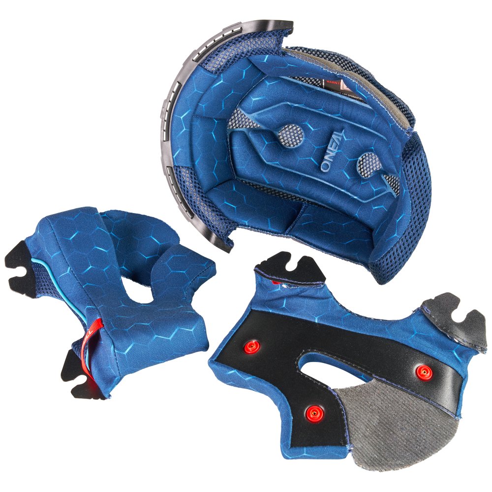 KINI RED BULL Liner & Cheek Pads MXC2 Motocross Helm blau