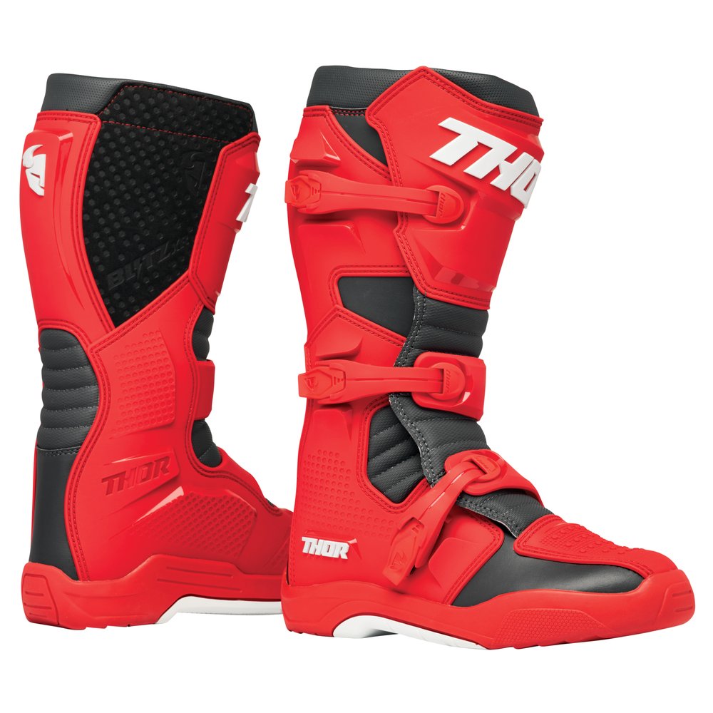 THOR Blitz XR Motocross Stiefel rot grau