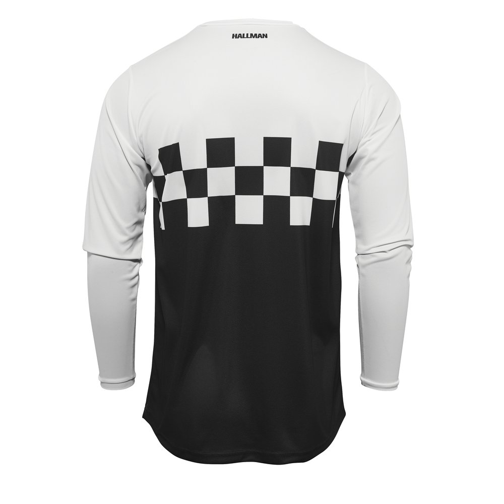 THOR Hallman Differ Check Motocross Jersey schwarz weiss THOR Hallman Differ Check Motocross Jersey schwarz weiss