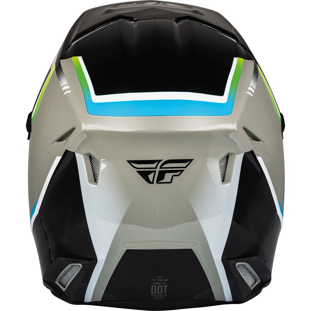 FLY Kinetic Vision Motocross Helm grau schwarz