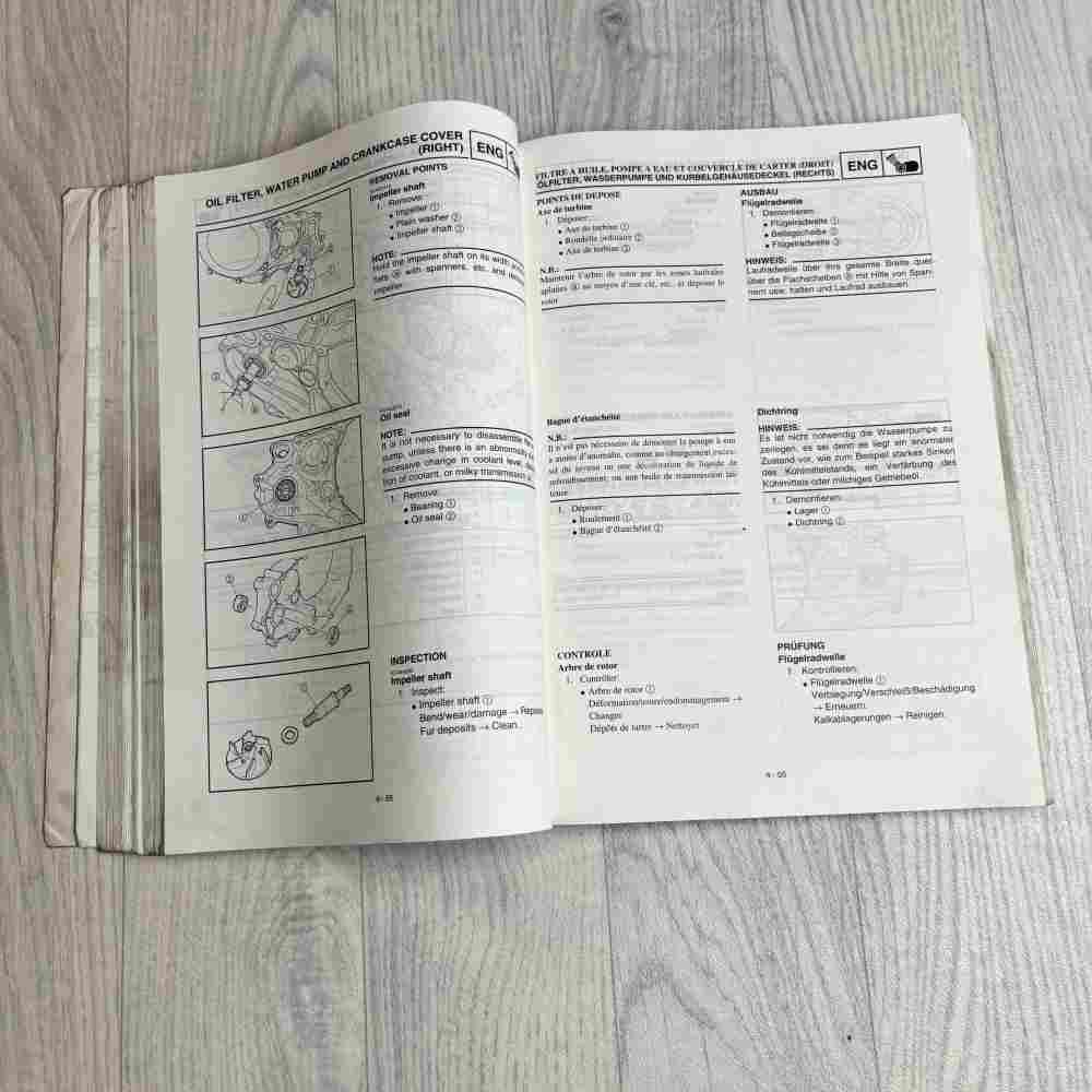 YAMAHA YZ 450 F 2002 (P) 5SF-28199-80 Motorrad-Handbuch gebraucht