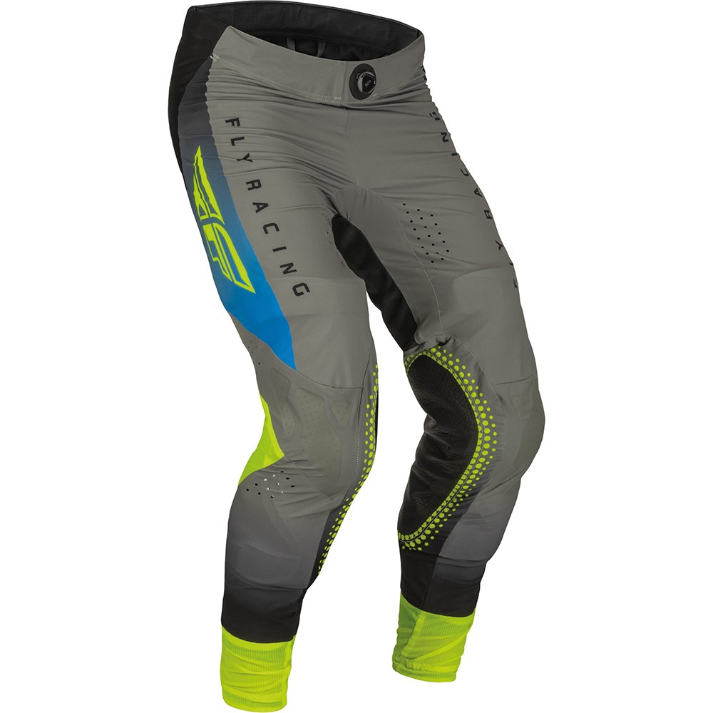 FLY Lite Motocross Hose grau blau gelb FLY Lite Motocross Hose grau blau gelb