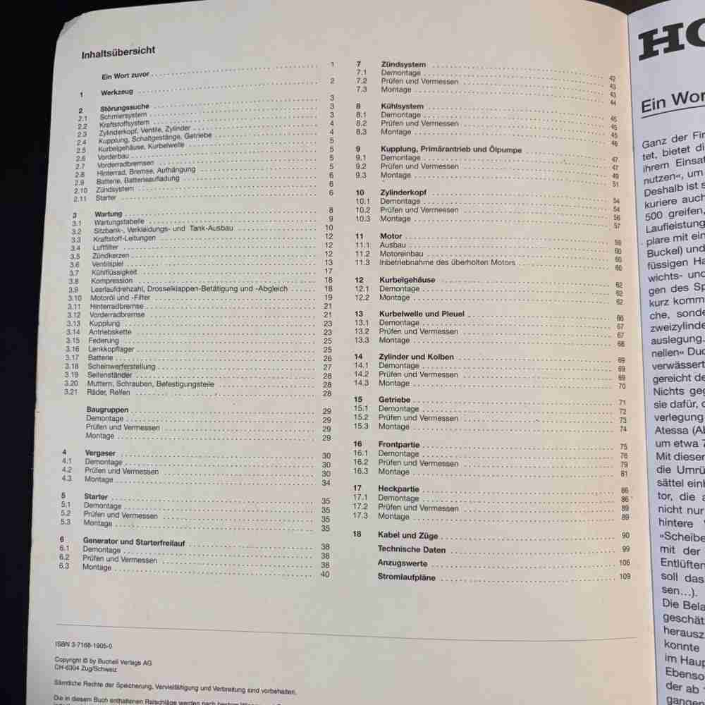 HONDA CB 500 1994 Reparaturanleitung 5196 gebraucht