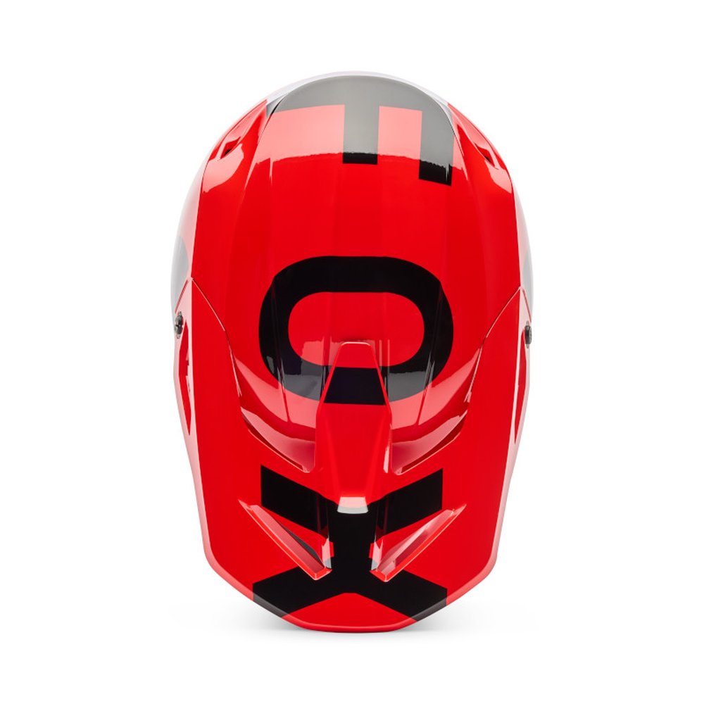 FOX V1 SHIELD Motocross Helm Neon Rot