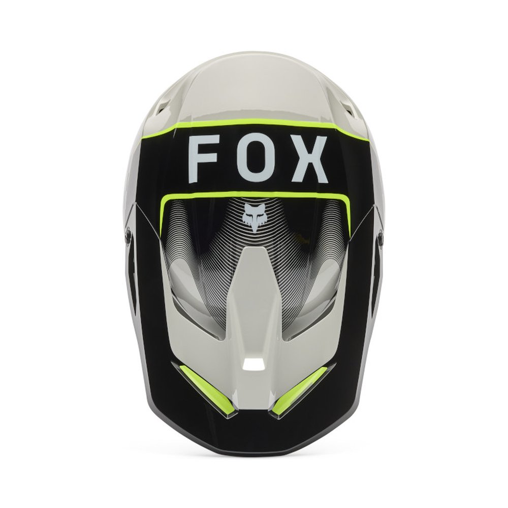 FOX V1 COLLECT Motocross Helm Grau/Gelb