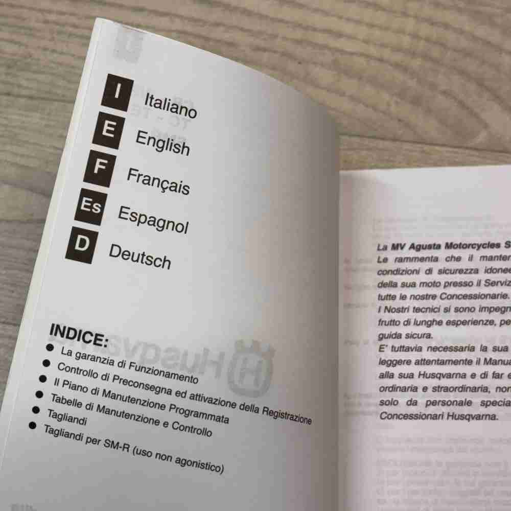 HUSQVARNA CR WR TC TE SMR Kauf-Anmeldung Buch Original OEM 800090573