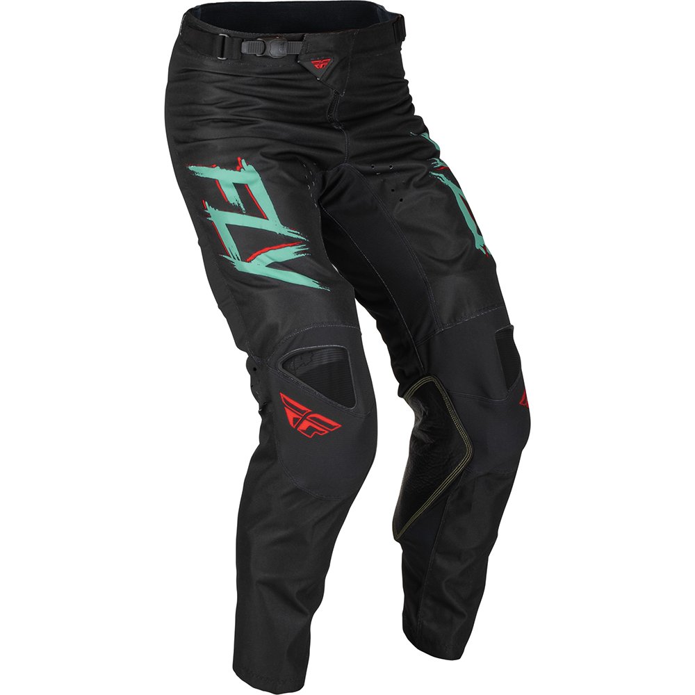 FLY Kinetic S.E. Rave Motocross Hose schwarz mint rot FLY Kinetic S.E. Rave Motocross Hose schwarz mint rot