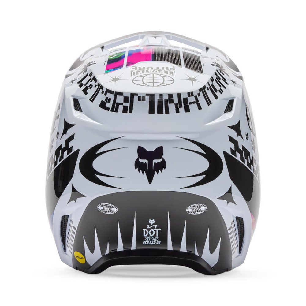 FOX V1 IMAGE COSMO Motocross Helm Weiss/Schwarz