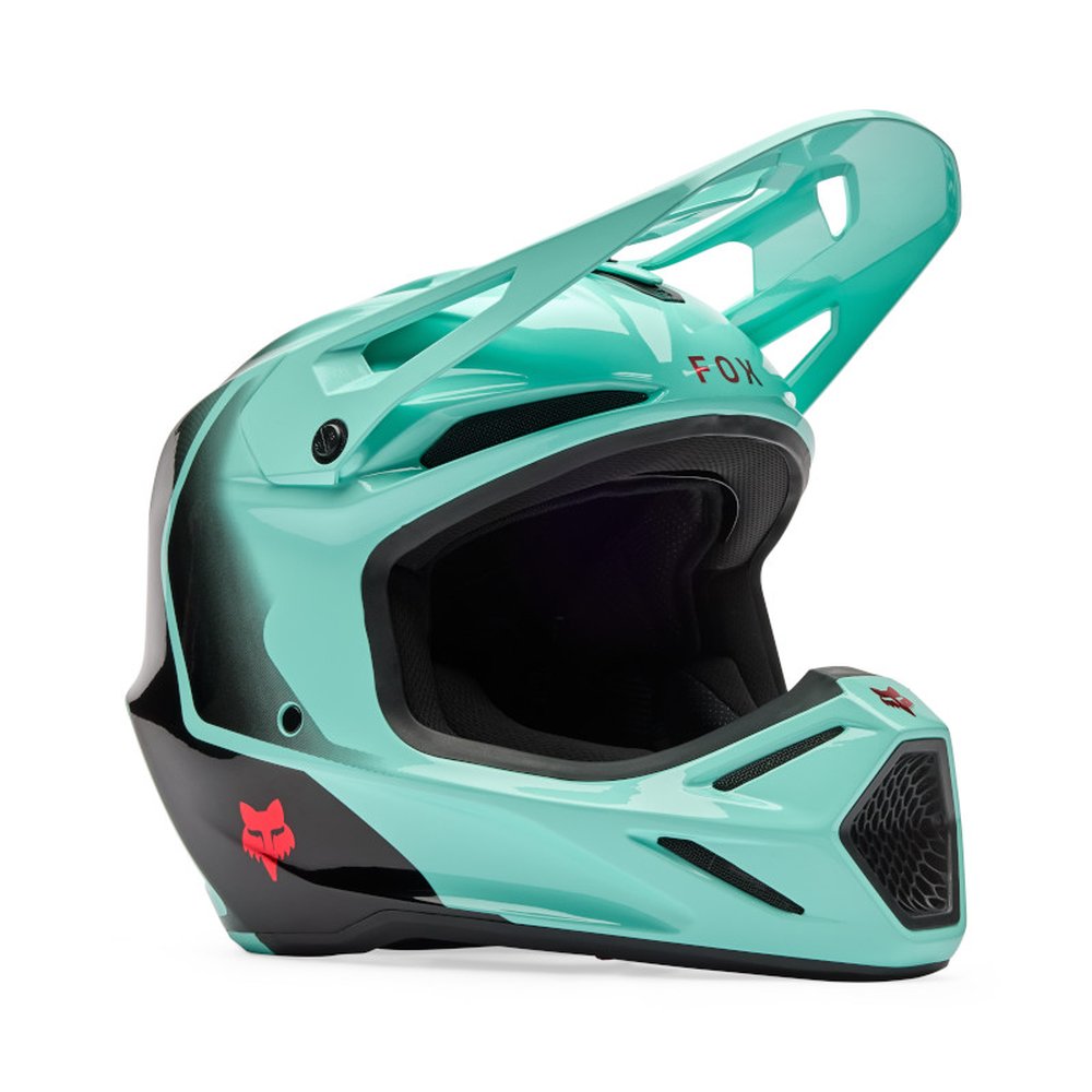 FOX V3 DRIP Motocross Helm Turquoise