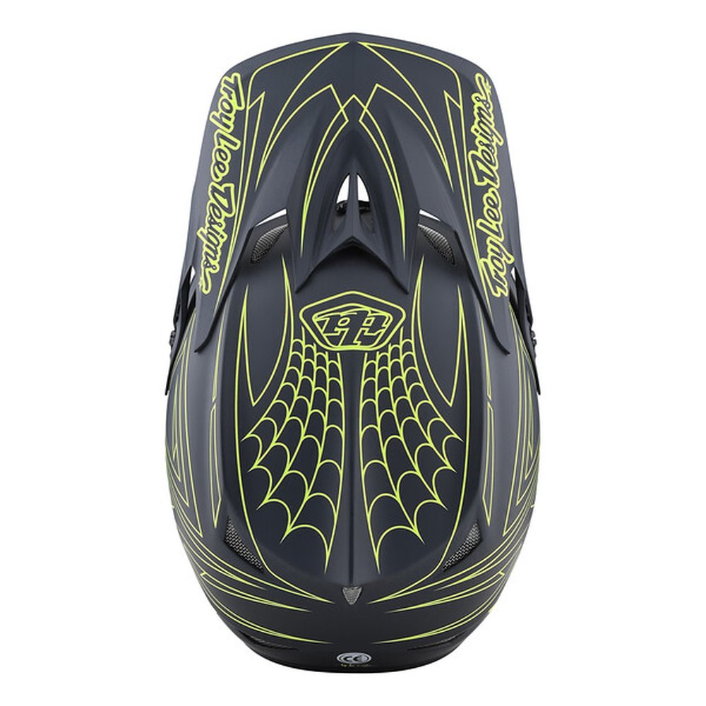 TROY LEE DESIGNS D3 Fiberlite Helm grau gelb TROY LEE DESIGNS D3 Fiberlite Helm grau gelb