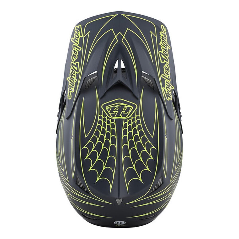 TROY LEE DESIGNS D3 Fiberlite Helm grau gelb