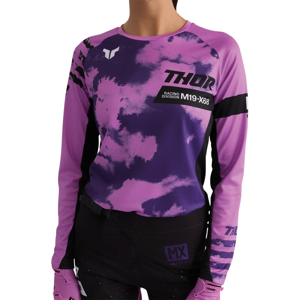 THOR Launchmode Bleach Frauen Jersey schwarz/pink/dunkel grau
