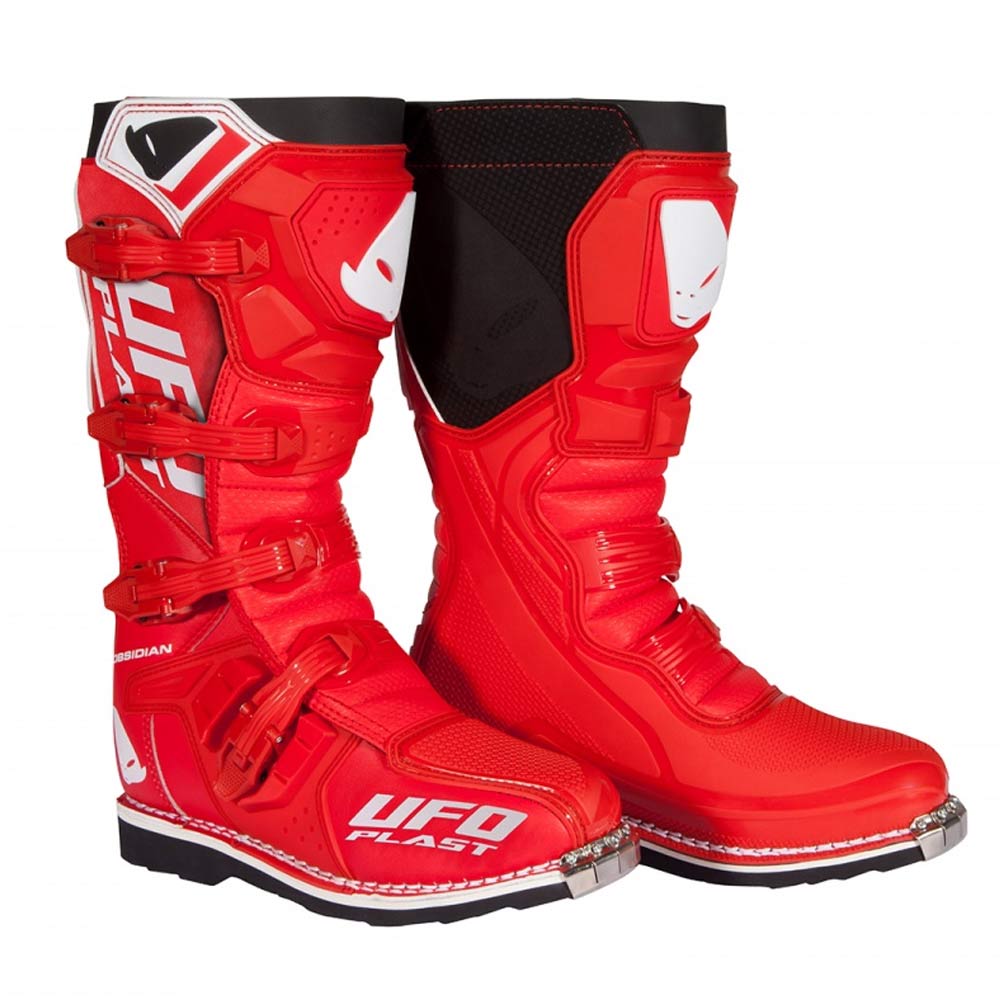 UFO Obsidian Motocross Stiefel rot