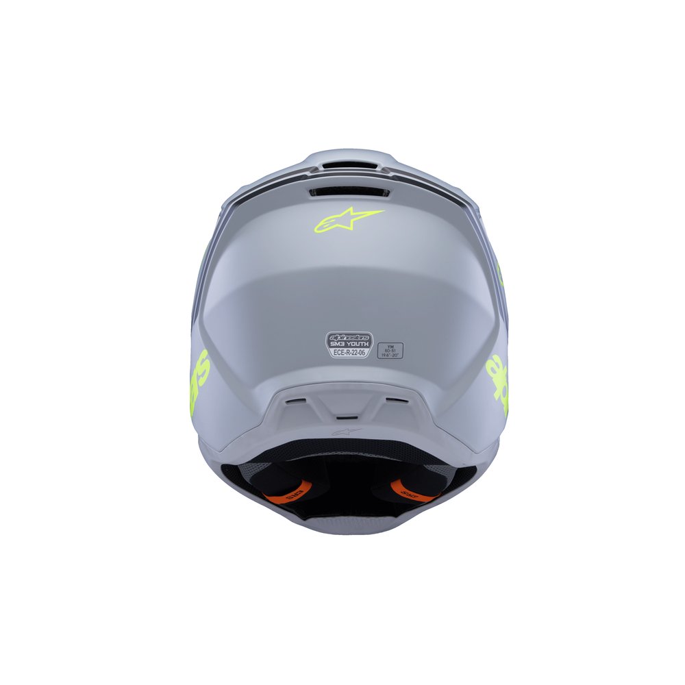 ALPINESTARS Supertech M3 Radium Youth Monster Kinder Motocross Helm grau schwarz gelb ALPINESTARS Supertech M3 Radium Youth Monster Kinder Motocross Helm grau schwarz gelb
