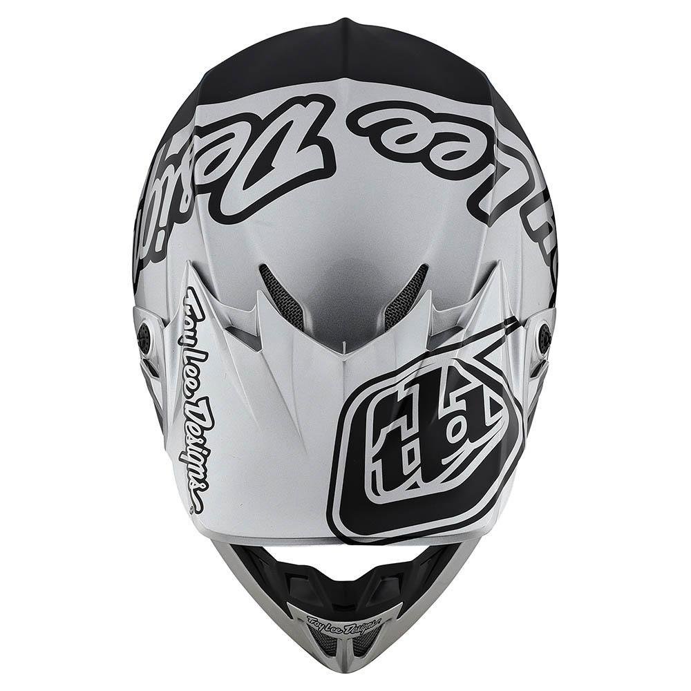 TROY LEE DESIGNS SE4 Silhouette Motocross Helm silber schwarz