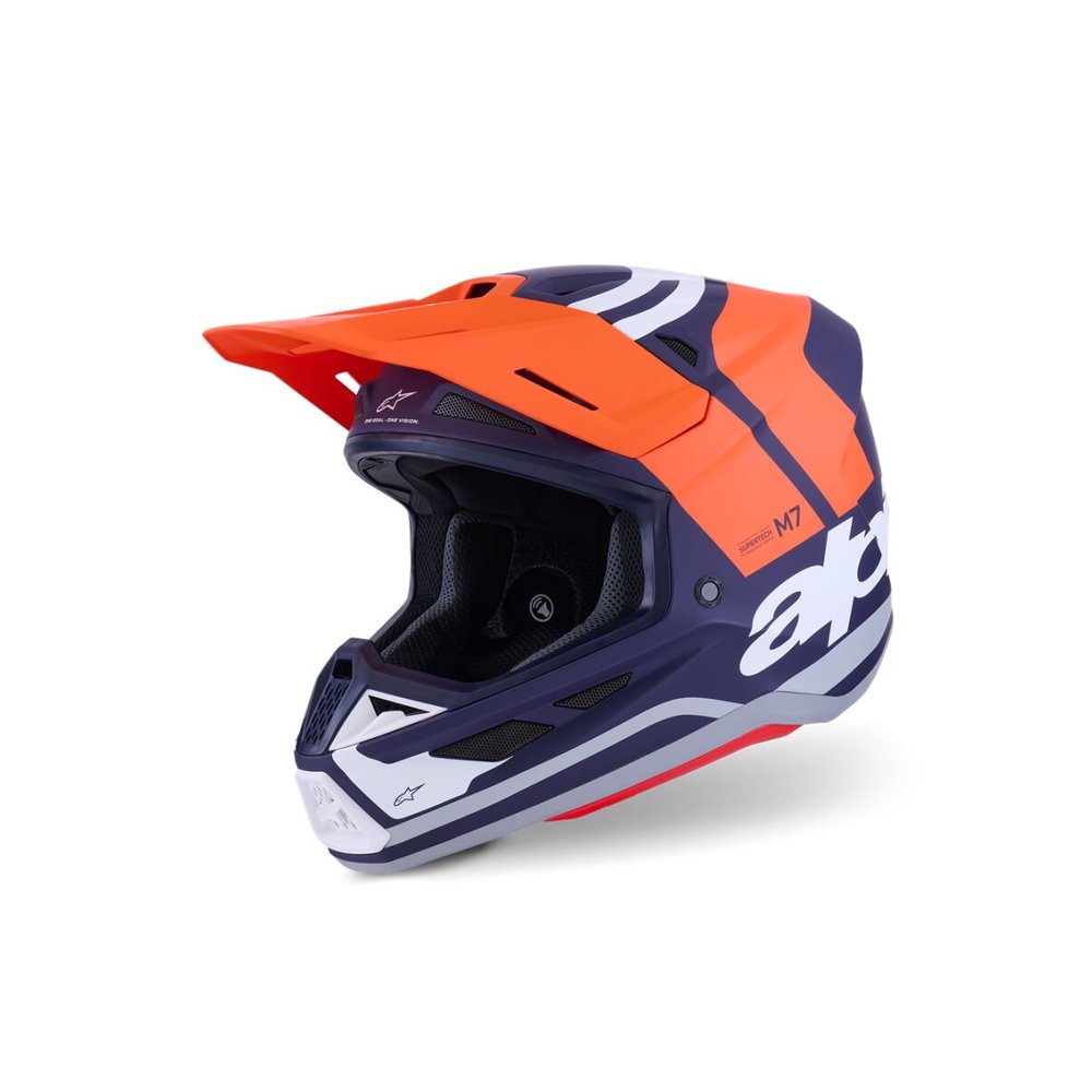 ALPINESTARS Supertech M7 Core Motocross Helm orange/blau