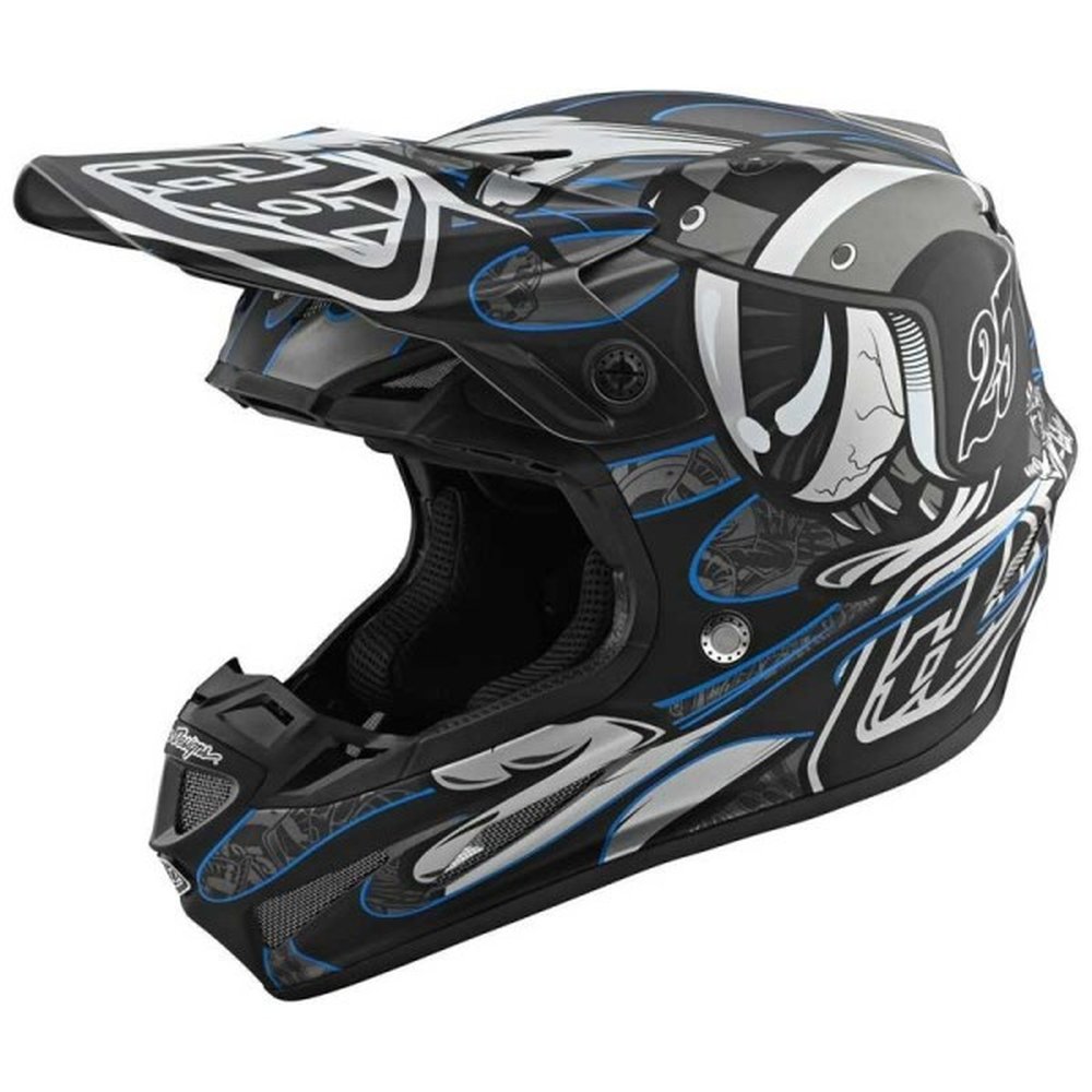 TROY LEE DESIGNS SE4 Eyeball Motcross Helm blau