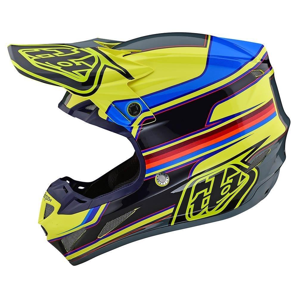 TROY LEE DESIGNS SE4 Speed Motocross Helm gelb grau