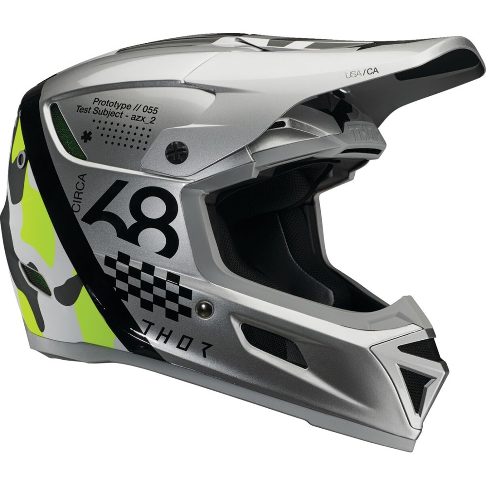 THOR Reflex Sport Motocross Helm Riot grau neon gelb