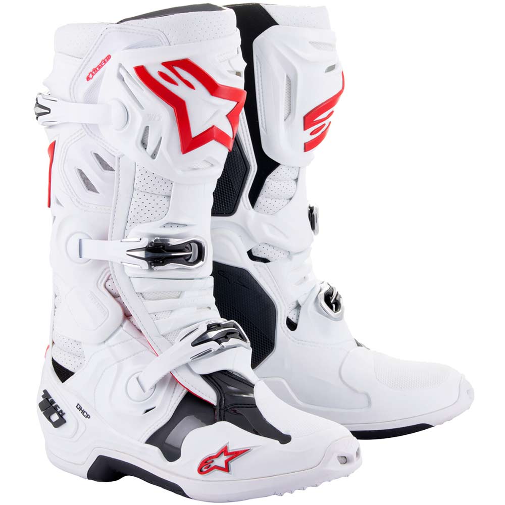 ALPINESTARS Tech 10 Supervented Motocross Stiefel weiss rot