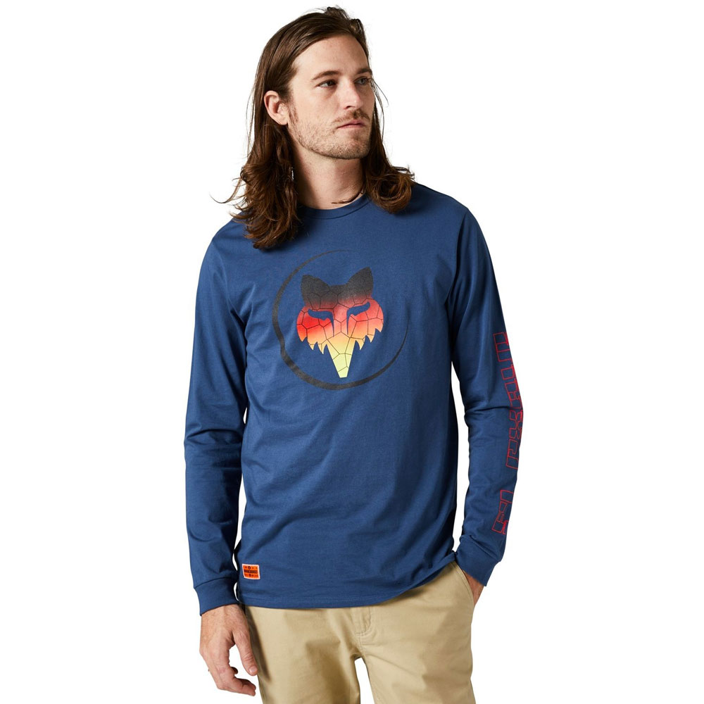 FOX Skarz Longsleeve dark indigo blau FOX Skarz Longsleeve dark indigo blau