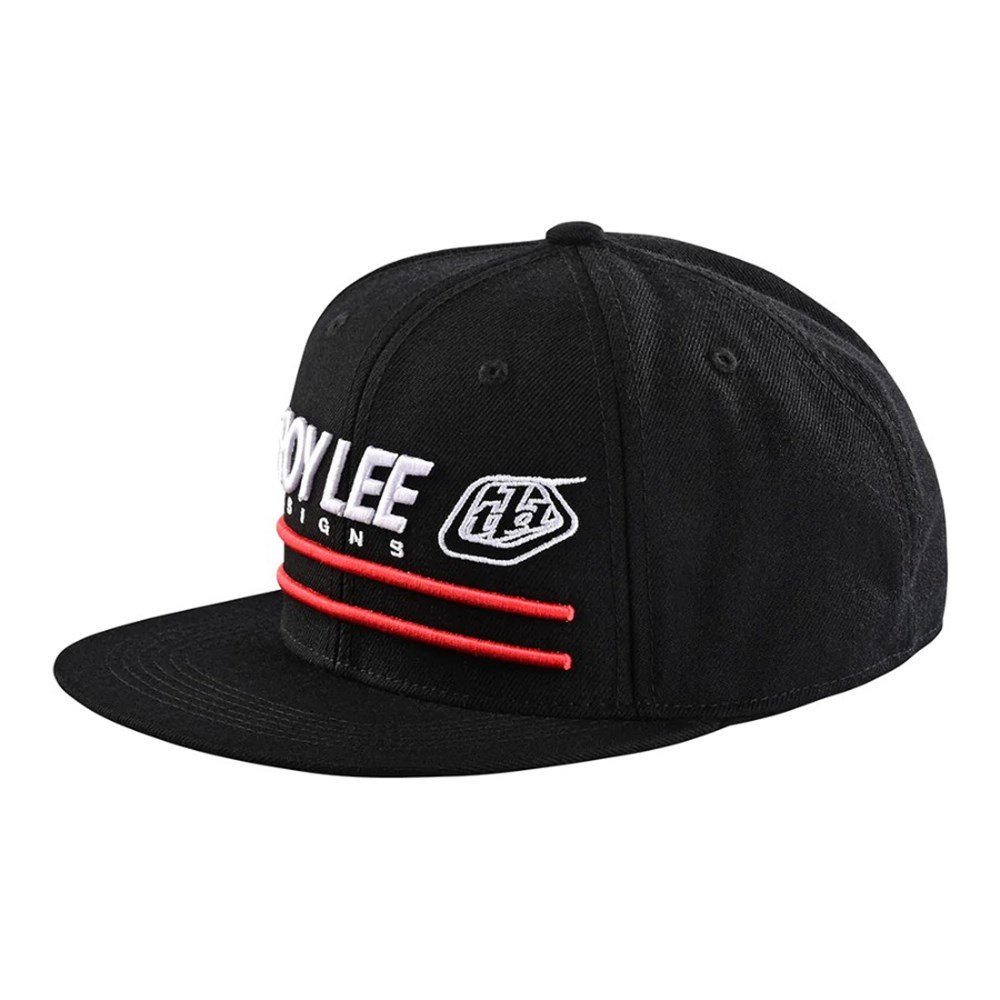 TROY LEE DESIGNS Curved Snapback Cap Kappe schwarz weiss Größe: Einheitsgröße